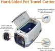 Sturdy Portable 2-Door Top-Load Hard-Sided Pet Travel Carrier with Secure Ventilation, Handle, Front Top Entry for Dogs, Cats, 22.8"L x 15"W x 13"H