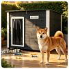 42.5" x 27" x 33.5" Outdoor Dog House with Sloped Asphalt Roof