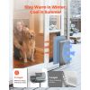 Dog Door for Sliding Glass Door, 75 7/8" to 80 11/16" Adjustable Height, Aluminum Alloy Frame with 3-Layer Flap and Rotating Hinge